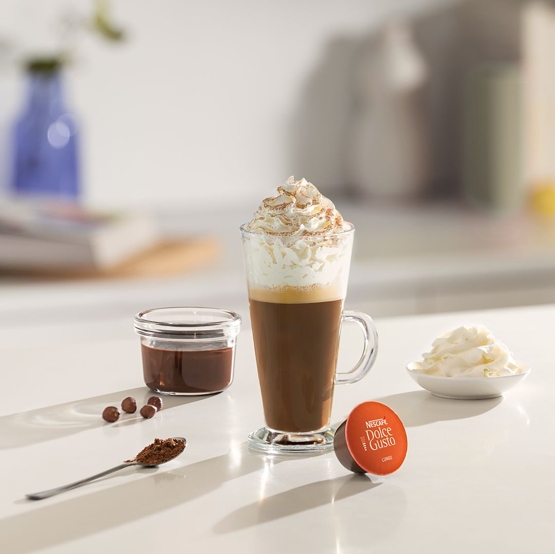 hazelnut café viennois recipe next to ingredients