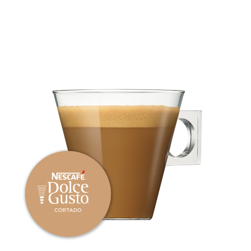 Tazza e immagine capsula Cortado Espresso Macchiato x30 Nescafé® Dolce Gusto®