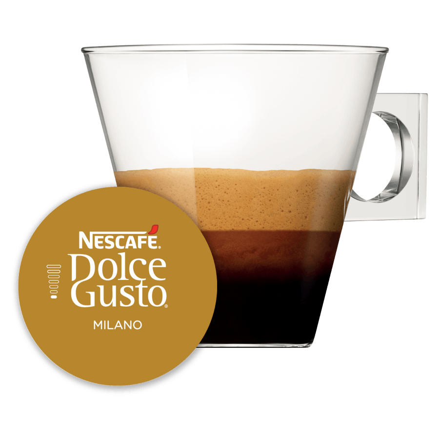 Tazza e immagine capsula Espresso Milano x16 Nescafé® Dolce Gusto®